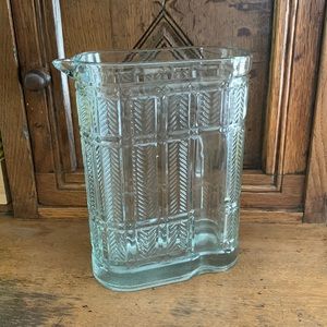 Vintage Etched Beverage Pitcher